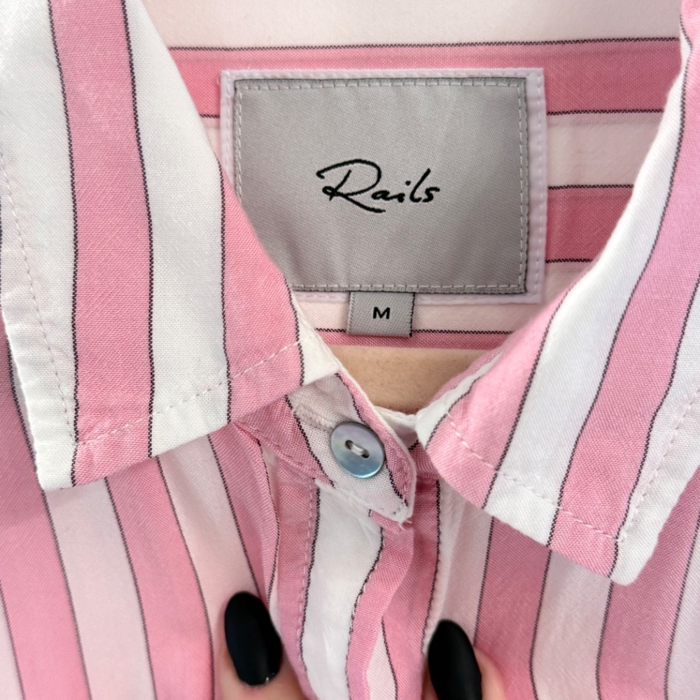 Rails Wren Stripe Button-Up Shirt - image 7